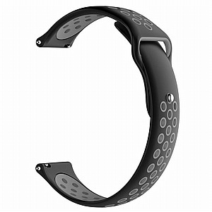 ����� ������� ����  Double Color Wrist Silicone Band ���� LaTera ����� ��� ����: Samsung Galaxy Watch  46mm (��� Black/Grey)