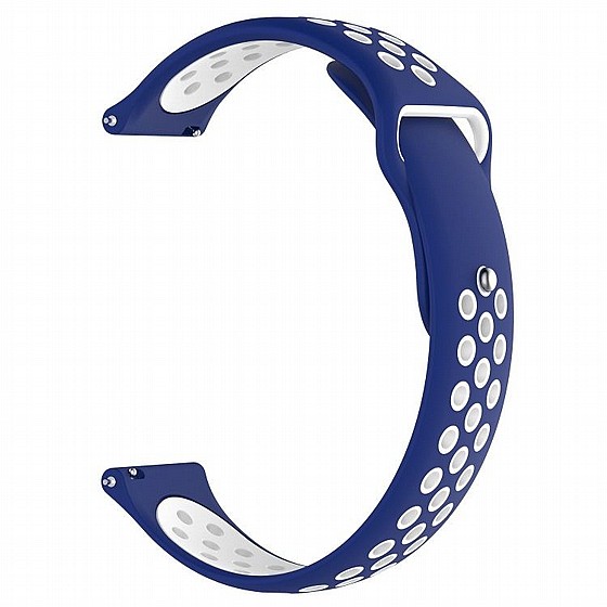 ����� ������� ����  Double Color Wrist Silicone Band ���� LaTera ����� ��� ����: Samsung Galaxy Watch  46mm (��� White/Blue)