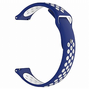 רצועת סיליקון מדגם Double Color Wrist Silicone Band מבית LaTera לשעון חכם מדגם: Samsung Galaxy Watch 46mm (צבע White/Blue) רצועת סיליקון מדגם Double Color Wrist Silicone Band מבית LaTera לשעון חכם מדגם: Samsung Galaxy Watch 46mm (צבע White/Blue)