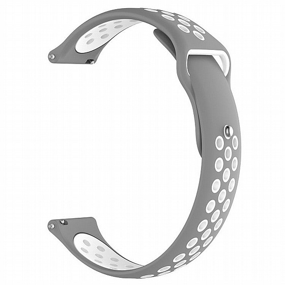 ����� ������� ����  Double Color Wrist Silicone Band ���� LaTera ����� ��� ����: Samsung Galaxy Watch  46mm (��� Grey/White)