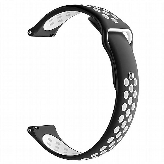 ����� ������� ����  Double Color Wrist Silicone Band ���� LaTera ����� ��� ����: Samsung Galaxy Watch  46mm (��� Black/White)