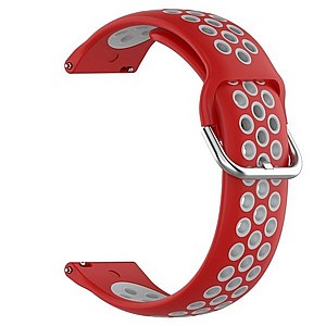 רצועת סיליקון מדגם Sports Solid Color Silicone Band מבית LaTera לשעון חכם מדגם: Samsung Galaxy Watch 46mm (צבע Red/Gray) רצועת סיליקון מדגם Sports Solid Color Silicone Band מבית LaTera לשעון חכם מדגם: Samsung Galaxy Watch 46mm (צבע Red/Gray)