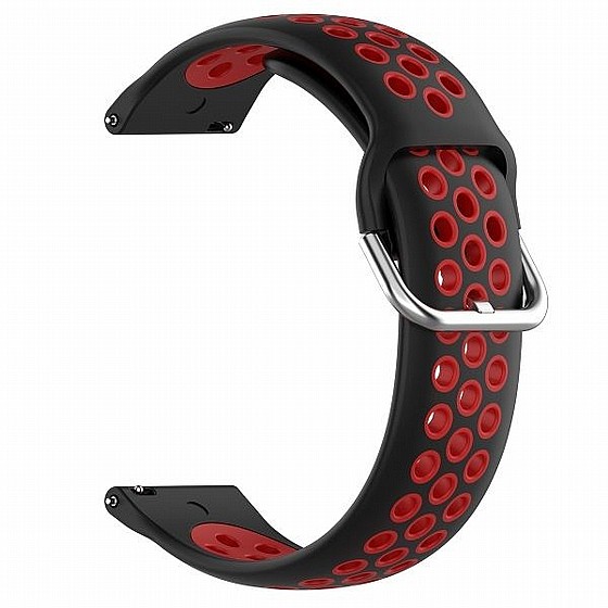 ����� ������� ���� Sports Solid Color Silicone Band ���� LaTera ����� ��� ����: Samsung Galaxy Watch  46mm (��� Black/Red)