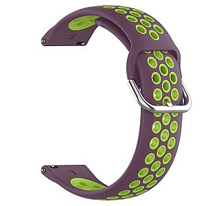 רצועת סיליקון מדגם Sports Solid Color Silicone Band מבית LaTera לשעון חכם מדגם: Samsung Galaxy Watch 46mm (צבע Purple/Lime) רצועת סיליקון מדגם Sports Solid Color Silicone Band מבית LaTera לשעון חכם מדגם: Samsung Galaxy Watch 46mm (צבע Purple/Lime)