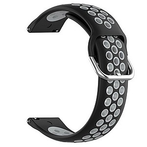 רצועת סיליקון מדגם Sports Solid Color Silicone Band מבית LaTera לשעון חכם מדגם: Samsung Galaxy Watch 42mm (צבע Black/Gray) רצועת סיליקון מדגם Sports Solid Color Silicone Band מבית LaTera לשעון חכם מדגם: Samsung Galaxy Watch 42mm (צבע Black/Gray)