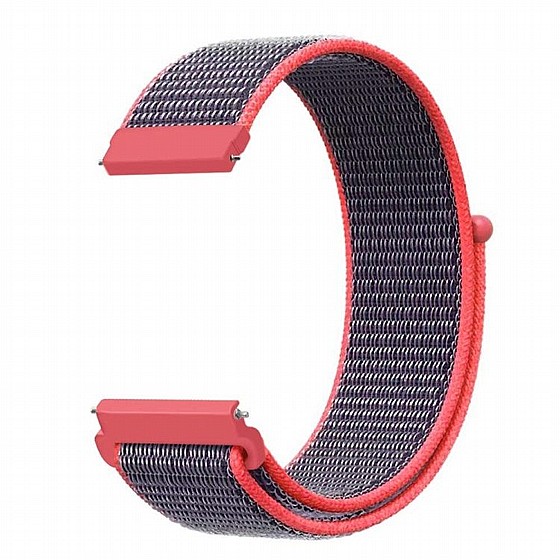 ����� �� / ������ ����  Simple Braided Nylon Band ���� LaTera ����� ��� ����: Samsung Galaxy Watch  42mm (��� Electric Pink)