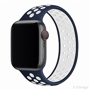 ����� ������� ����  Elastic Silicone Band ���� LaTera ����� ��� ����: Apple Watch 42mm/44mm/45mm (��� Blue/White)