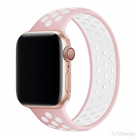 ����� ������� ����  Elastic Silicone Band ���� LaTera ����� ��� ����: Apple Watch 42mm/44mm/45mm (��� Light Pink/White)