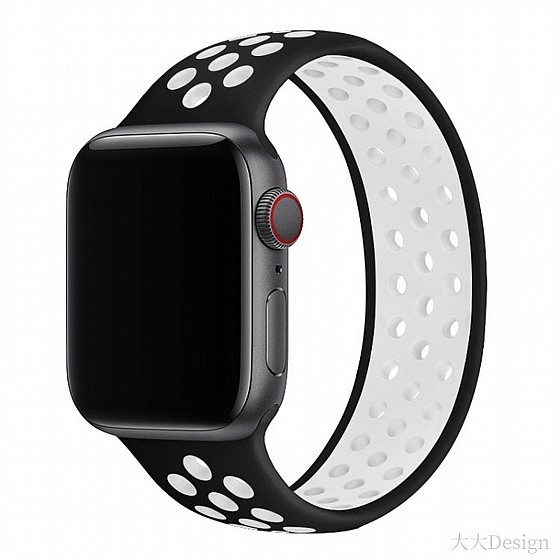 ����� ������� ����  Elastic Silicone Band ���� LaTera ����� ��� ����: Apple Watch 42mm/44mm/45mm (��� Black/White)