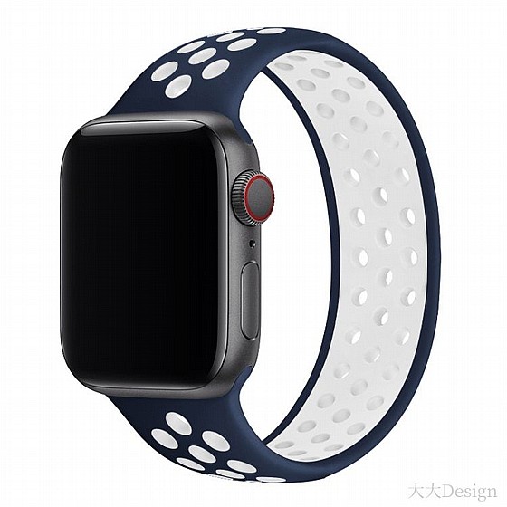 ����� ������� ����  Elastic Silicone Band ���� LaTera ����� ��� ����: Apple Watch 38mm/40mm/41mm (��� Blue/White)