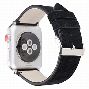 רצועת עור מדגם Frosted Genuine Leather Band מבית LaTera לשעון חכם מדגם: Apple Watch 42mm/44mm/45mm (צבע Black) רצועת עור מדגם Frosted Genuine Leather Band מבית LaTera לשעון חכם מדגם: Apple Watch 42mm/44mm/45mm (צבע Black)