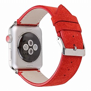 רצועת עור מדגם Frosted Genuine Leather Band מבית LaTera לשעון חכם מדגם: Apple Watch 42mm/44mm/45mm (צבע Red) רצועת עור מדגם Frosted Genuine Leather Band מבית LaTera לשעון חכם מדגם: Apple Watch 42mm/44mm/45mm (צבע Red)