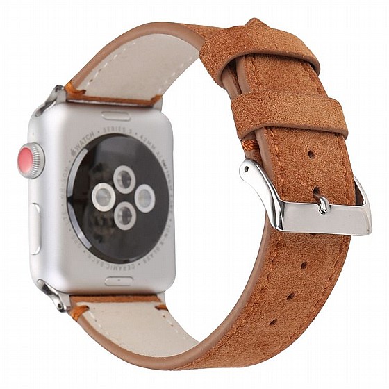 ����� ��� ���� Frosted Genuine Leather Band ���� LaTera ����� ��� ����: Apple Watch 38mm/40mm/41mm (��� Brown)
