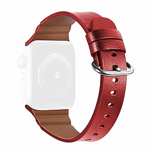 רצועת עור מדגם Replacement Genuine Leather Band מבית LaTera לשעון חכם מדגם: Apple Watch 38mm/40mm/41mm (צבע Red) רצועת עור מדגם Replacement Genuine Leather Band מבית LaTera לשעון חכם מדגם: Apple Watch 38mm/40mm/41mm (צבע Red)