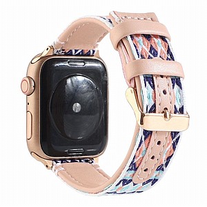 ����� ��� ���� Ethnic Leather Band ���� LaTera ����� ��� ����: Apple Watch 38mm/40mm/41mm (��� Pink)