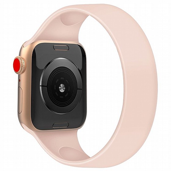����� ������� ����  Solid Color Elastic Silicone Band ���� LaTera ����� ��� ����: Apple Watch 42mm/44mm/45mm (��� Pink)