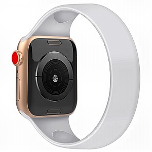����� ������� ����  Solid Color Elastic Silicone Band ���� LaTera ����� ��� ����: Apple Watch 42mm/44mm/45mm (��� White)