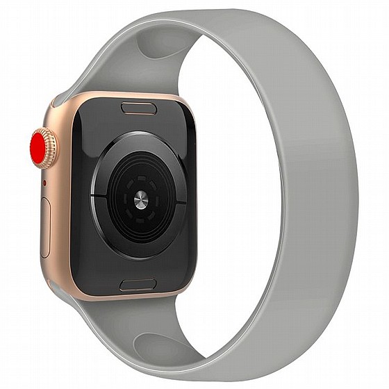 ����� ������� ����  Solid Color Elastic Silicone Band ���� LaTera ����� ��� ����: Apple Watch 38mm/40mm/41mm (��� Grey)