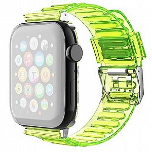 ����� ������� ����  TPU Claer Silicone Band ���� LaTera ����� ��� ����: Apple Watch 42mm/44mm/45mm (��� Yellow)