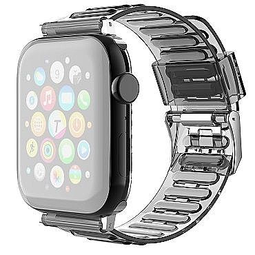 ����� ������� ���� TPU Claer Silicone Band ���� LaTera ����� ��� ����: Apple Watch 42mm/44mm/45mm (��� Black)