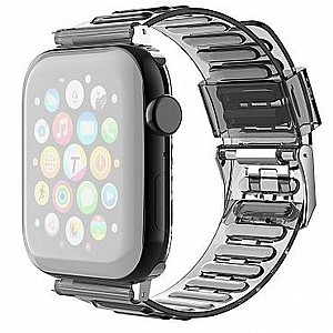 ����� ������� ���� TPU Claer Silicone Band ���� LaTera ����� ��� ����: Apple Watch 42mm/44mm/45mm (��� Black)