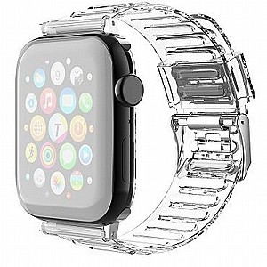 ����� ������� ����  TPU Claer Silicone Band ���� LaTera ����� ��� ����: Apple Watch 38mm/40mm/41mm (��� Transparent)
