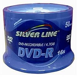 50 ������ ������ ���� DVD-R ���� 4.7GB ������ 16X ���� Silver Line