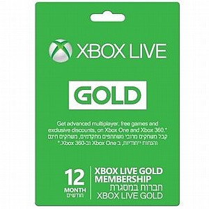כרטיס Xbox Live Gold (מנוי 12 חודשים) כרטיס Xbox Live Gold (מנוי 12 חודשים)