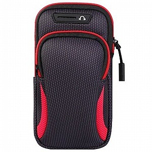 רצועת יד מדגם Sports Pouch Bag מבית LaTera לטלפון סלולרי (מתאים לטלפון סלולרי עד גודל 6.5'') - צבע אדום רצועת יד מדגם Sports Pouch Bag מבית LaTera לטלפון סלולרי (מתאים לטלפון סלולרי עד גודל 6.5'') - צבע אדום