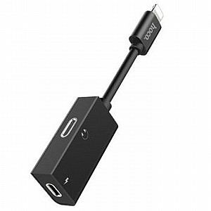 מתאם אוזניות מחיבור Lightning לחיבור 3.5mm + טעינה מדגם LS15 מבית HOCO עם חיבור Lightning מתאם אוזניות מחיבור Lightning לחיבור 3.5mm + טעינה מדגם LS15 מבית HOCO עם חיבור Lightning