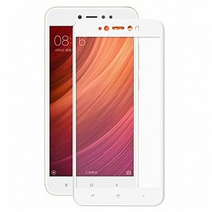 מגן מסך "זכוכית" מבית VMax לטלפון סלולארי מדגם: Xiaomi Redmi Note 5A (מגן מסך מלא לכל המסך) - צבע לבן מגן מסך "זכוכית" מבית VMax לטלפון סלולארי מדגם: Xiaomi Redmi Note 5A (מגן מסך מלא לכל המסך) - צבע לבן