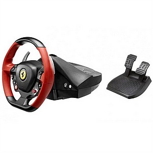 הגה מירוצים + דוושות גז מדגם Ferrari 458 Spider מבית Thrustmaster לקונסולת משחק XBOX One הגה מירוצים + דוושות גז מדגם Ferrari 458 Spider מבית Thrustmaster לקונסולת משחק XBOX One