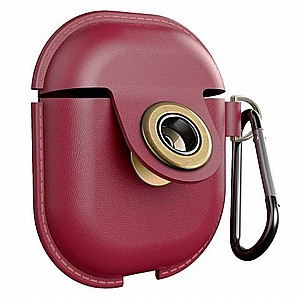 נרתיק עור מדגם Hook Keychain מבית LaTera לאוזניות AirPods (צבע אדום) נרתיק עור מדגם Hook Keychain מבית LaTera לאוזניות AirPods (צבע אדום)