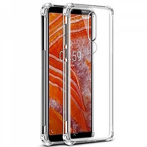 נרתיק סיליקון מדגם iMPACT מבית IMAK לטלפון סלולארי מדגם: Nokia 3.1 Plus (צבע שקוף) נרתיק סיליקון מדגם iMPACT מבית IMAK לטלפון סלולארי מדגם: Nokia 3.1 Plus (צבע שקוף)