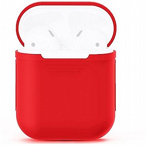נרתיק סיליקון מדגם TPU Silicone Case מבית LaTera לאוזניות AirPods (צבע אדום) נרתיק סיליקון מדגם TPU Silicone Case מבית LaTera לאוזניות AirPods (צבע אדום)