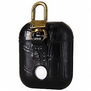 נרתיק עור מדגם Crocodile Hook Leather Case מבית LaTera לאוזניות AirPods (צבע שחור) נרתיק עור מדגם Crocodile Hook Leather Case מבית LaTera לאוזניות AirPods (צבע שחור)