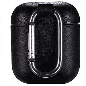 נרתיק עור מדגם Litchi Hook Keychain Leather Case מבית LaTera לאוזניות AirPods (צבע שחור) נרתיק עור מדגם Litchi Hook Keychain Leather Case מבית LaTera לאוזניות AirPods (צבע שחור)