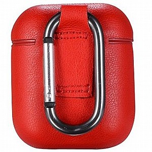 נרתיק עור מדגם Litchi Hook Keychain Leather Case מבית LaTera לאוזניות AirPods (צבע אדום) נרתיק עור מדגם Litchi Hook Keychain Leather Case מבית LaTera לאוזניות AirPods (צבע אדום)
