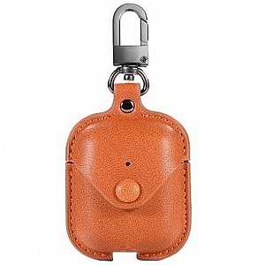 נרתיק עור מדגם Snap Fastener Hook Leather Case מבית LaTera לאוזניות AirPods (צבע חום) נרתיק עור מדגם Snap Fastener Hook Leather Case מבית LaTera לאוזניות AirPods (צבע חום)