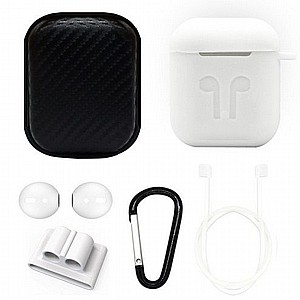 ערכת אביזרים 6 ב 1 מבית LaTera לאוזניות AirPods (צבע לבן) ערכת אביזרים 6 ב 1 מבית LaTera לאוזניות AirPods (צבע לבן)
