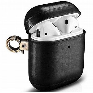 נרתיק עור מדגם Genuine Hook Leather Case מבית iCARER לאוזניות AirPods נרתיק עור מדגם Genuine Hook Leather Case מבית iCARER לאוזניות AirPods
