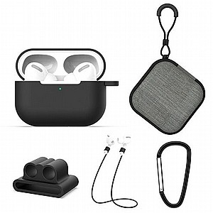 ערכת אביזרים 5 ב 1 מבית LaTera לאוזניות AirPods Pro (צבע שחור) ערכת אביזרים 5 ב 1 מבית LaTera לאוזניות AirPods Pro (צבע שחור)