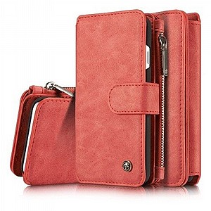 נרתיק עור מדגם Wallet Case Cover מבית CASEME לטלפון סלולארי מדגם: Samsung Galaxy Note 10 Plus (כולל 14 תאים לכרטיסי אשראי) - צבע אדום נרתיק עור מדגם Wallet Case Cover מבית CASEME לטלפון סלולארי מדגם: Samsung Galaxy Note 10 Plus (כולל 14 תאים לכרטיסי אשראי) - צבע אדום