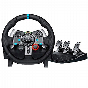 הגה מירוצים + דוושות גז מדגם Driving Force G29 מבית Logitech לקונסולת משחק Sony PlayStation הגה מירוצים + דוושות גז מדגם Driving Force G29 מבית Logitech לקונסולת משחק Sony PlayStation
