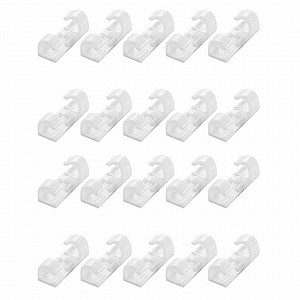 מארגן / סדרן כבלים מדגם Cable Clip Organizer מבית LaTera (כמות 20 יחידות) - צבע לבן מארגן / סדרן כבלים מדגם Cable Clip Organizer מבית LaTera (כמות 20 יחידות) - צבע לבן