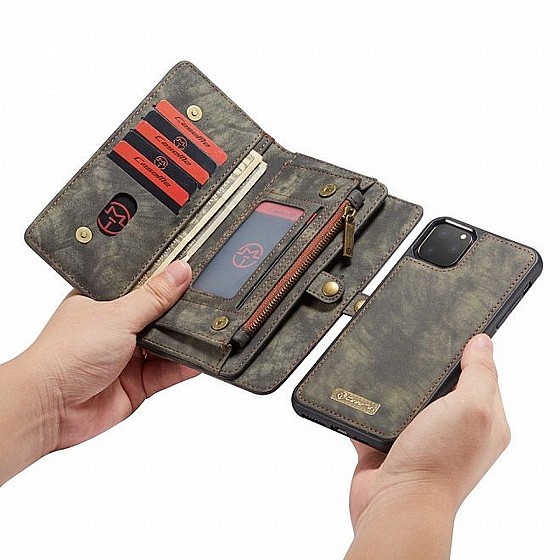 ����� ��� ���� Wallet Case Cover ���� CASEME ������ ������� ����: iPhone 11 Pro Max (���� 14 ���� ������� �����) - ��� ����