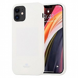 נרתיק סיליקון מדגם Pearl Jelly מבית Mercury לטלפון סלולארי מדגם: iPhone 12 mini (צבע לבן) נרתיק סיליקון מדגם Pearl Jelly מבית Mercury לטלפון סלולארי מדגם: iPhone 12 mini (צבע לבן)