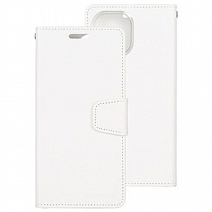 נרתיק עור מדגם Sonata Diary מבית Mercury לטלפון סלולארי מדגם: iPhone 12 mini (צבע לבן) נרתיק עור מדגם Sonata Diary מבית Mercury לטלפון סלולארי מדגם: iPhone 12 mini (צבע לבן)