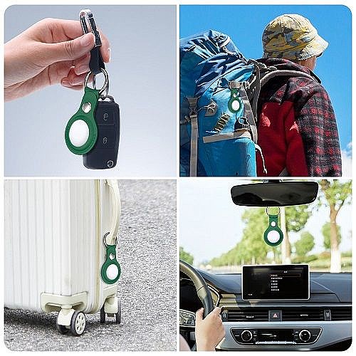 ����� ������ ���� ��� ���� PU Leather Keychain Case ���� LaTera ��� ���� AirTag (��� ����)