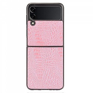 נרתיק עור מדגם Crocodile FLIP CASE מבית LaTera לטלפון סלולארי מדגם: Samsung Galaxy Z Flip 3 (צבע ורוד) נרתיק עור מדגם Crocodile FLIP CASE מבית LaTera לטלפון סלולארי מדגם: Samsung Galaxy Z Flip 3 (צבע ורוד)